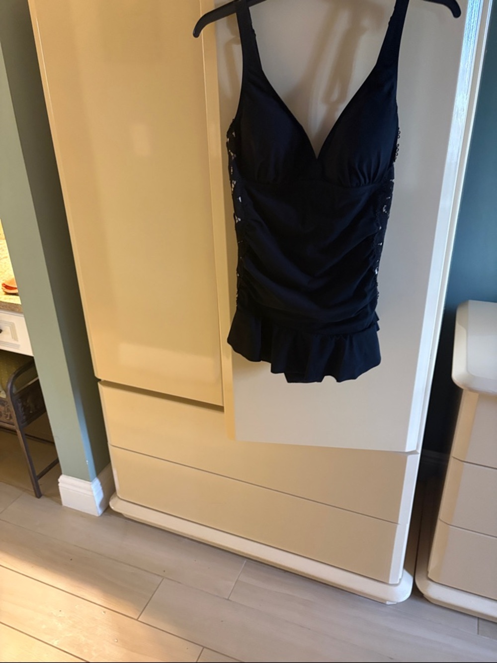 Profile By Gottex Black One-Piece Swimsuit with Cream Lining